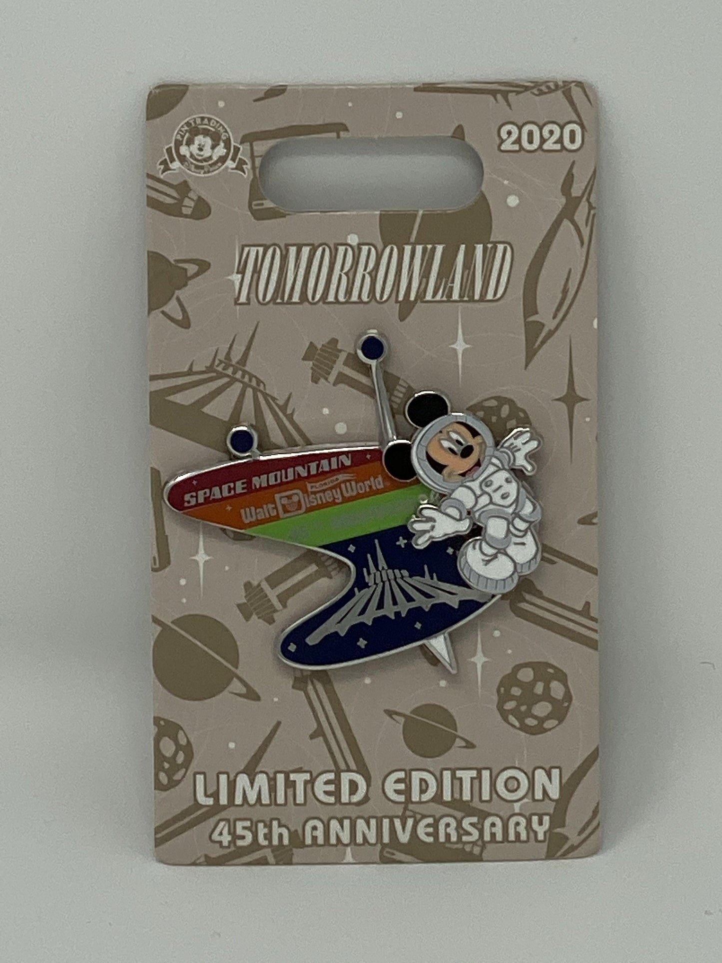 Disney Tomorrowland Space Mountain Mickey 45th Anniversary Limited Edition Pin - World of Treasures