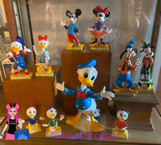 Disney Fontanini The Vintage Collection Mickey, Minnie, Donald, Daisy, Goofy, Clarabelle, Scrooge Porcelain Figurine - World of Treasures