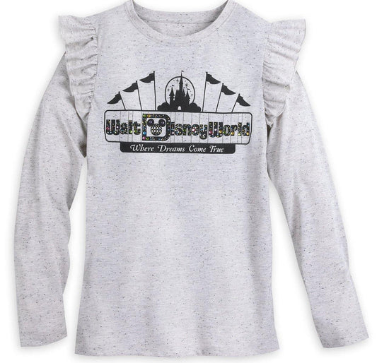 Disney World Where Dreams Come True Long Sleeve Rhinestone Women’s Shirt - World of Treasures