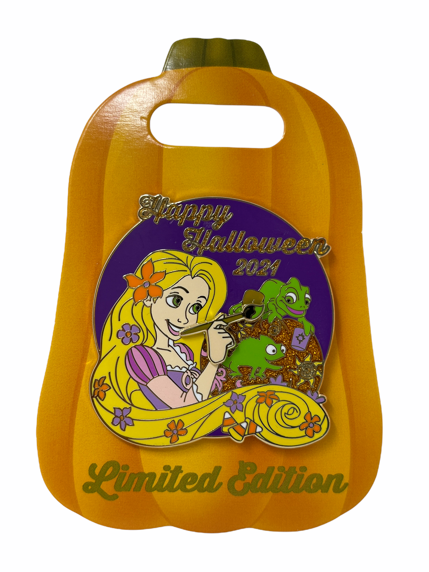 Rapunzel and Pascal Halloween 2021 Limited Edition Pin from Disney Parks