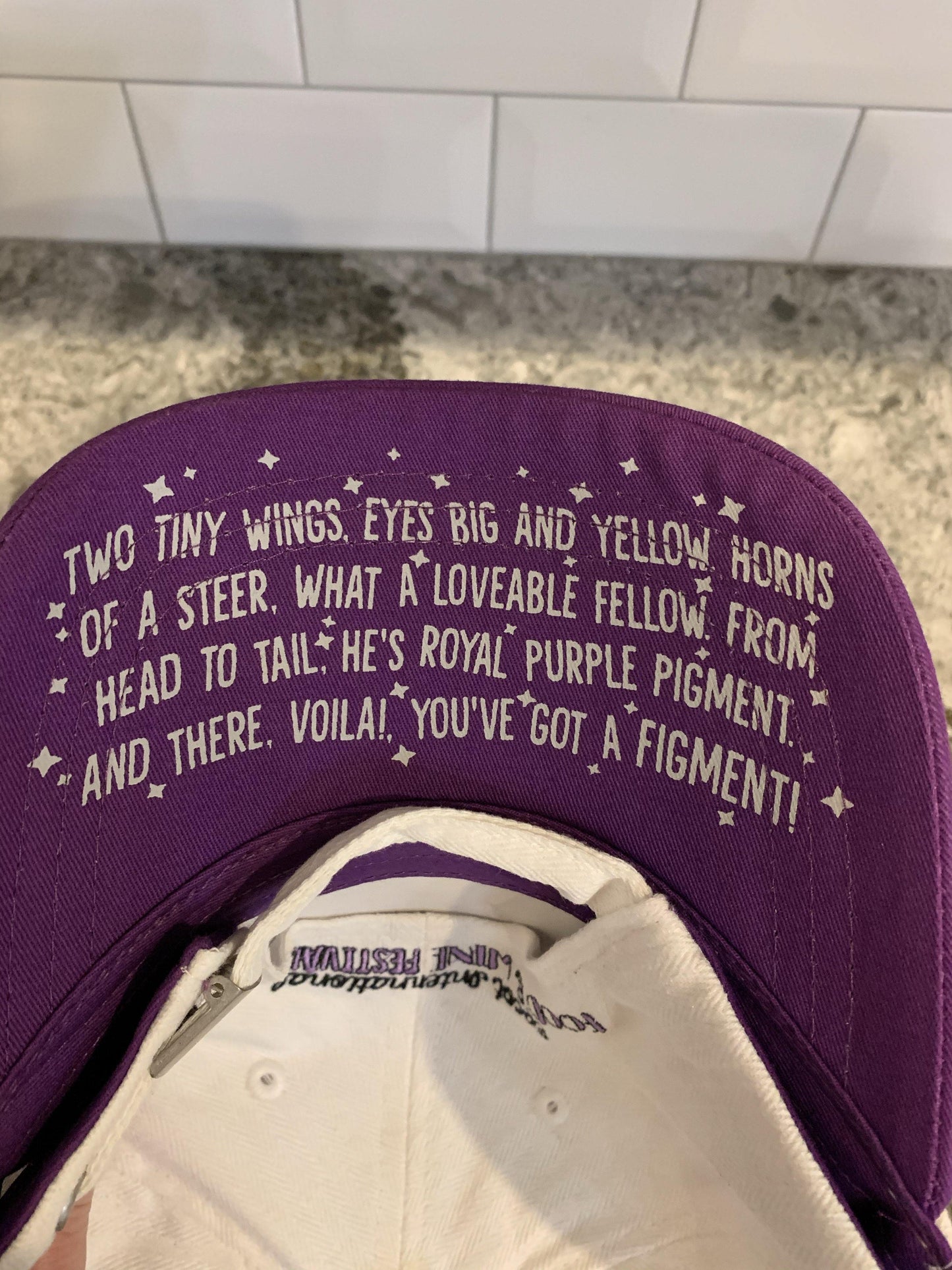 Disney 2019 Epcot Food and Wine Festival Recipe For a Figment Baseball Hat - World of Treasures