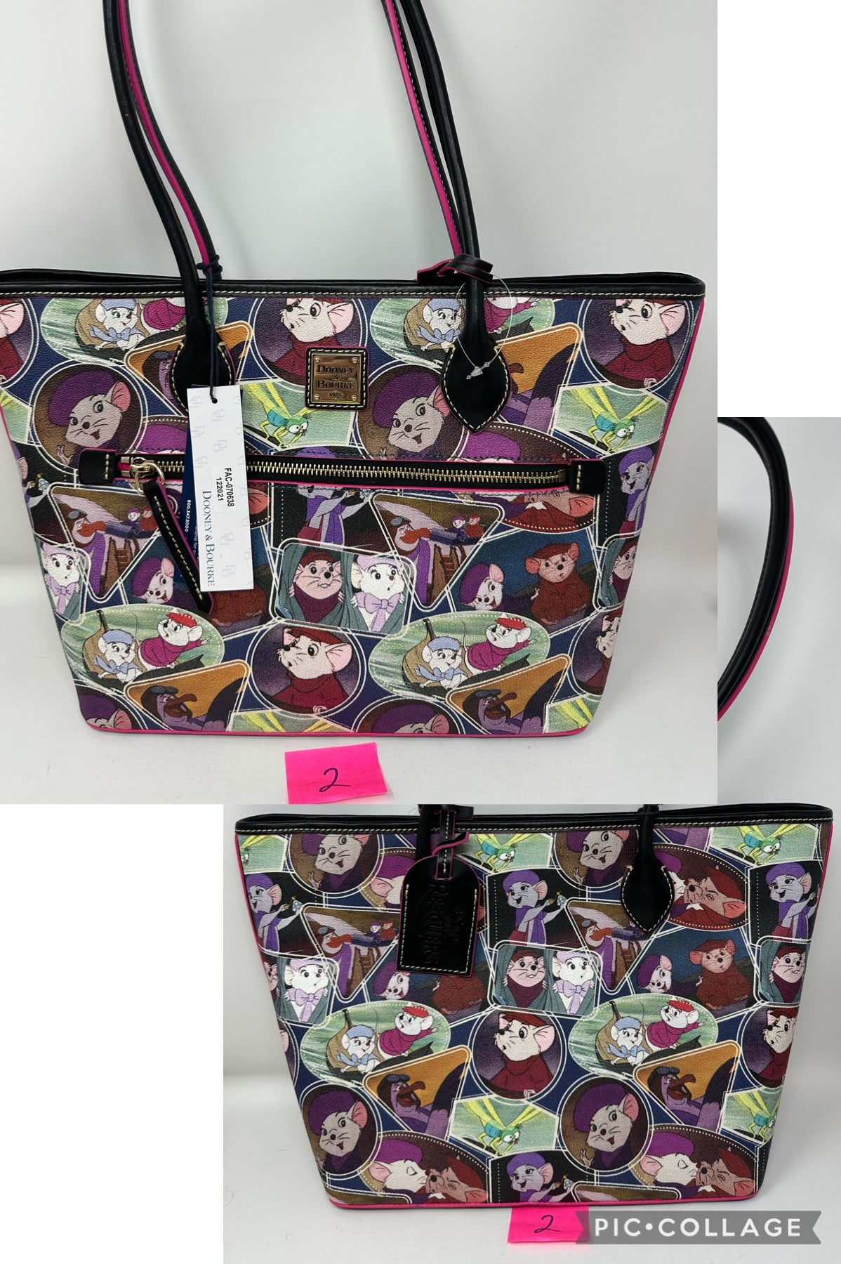 Disney Dooney & Bourke Rescuers Down Under Tote Bag Purse