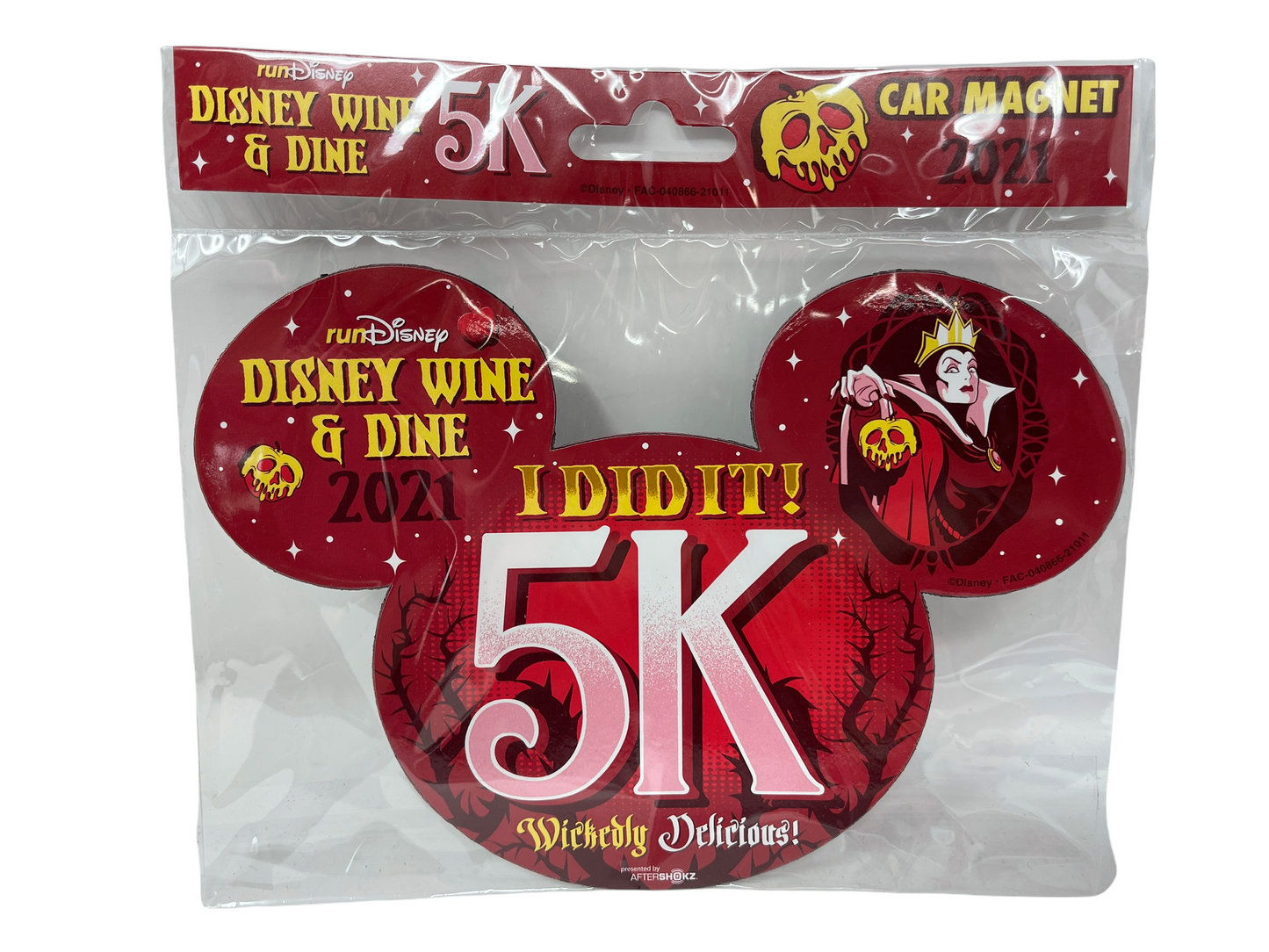 RunDisney Wine and Dine 2021 5K Car Mickey Shaped Magnet
