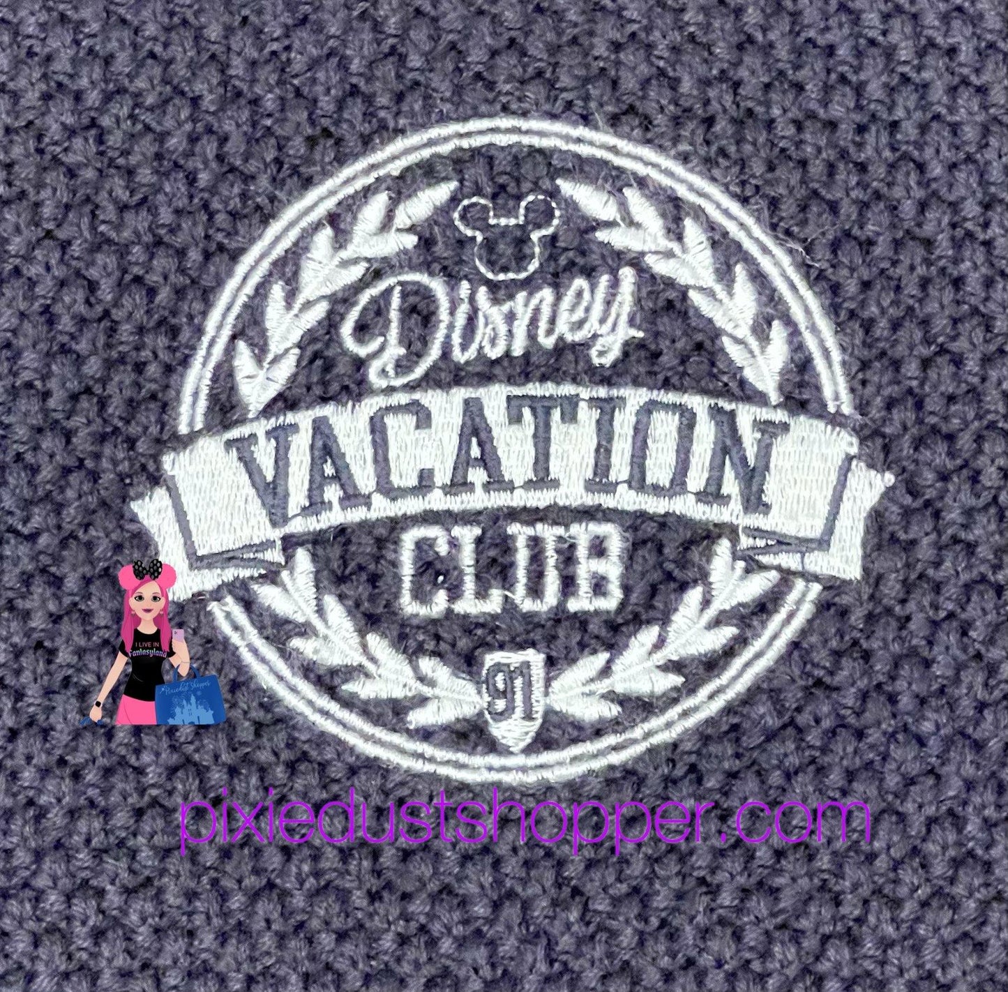 Disney Vacation Club Cable Knit Navy Spirit Jersey Sweater - World of Treasures