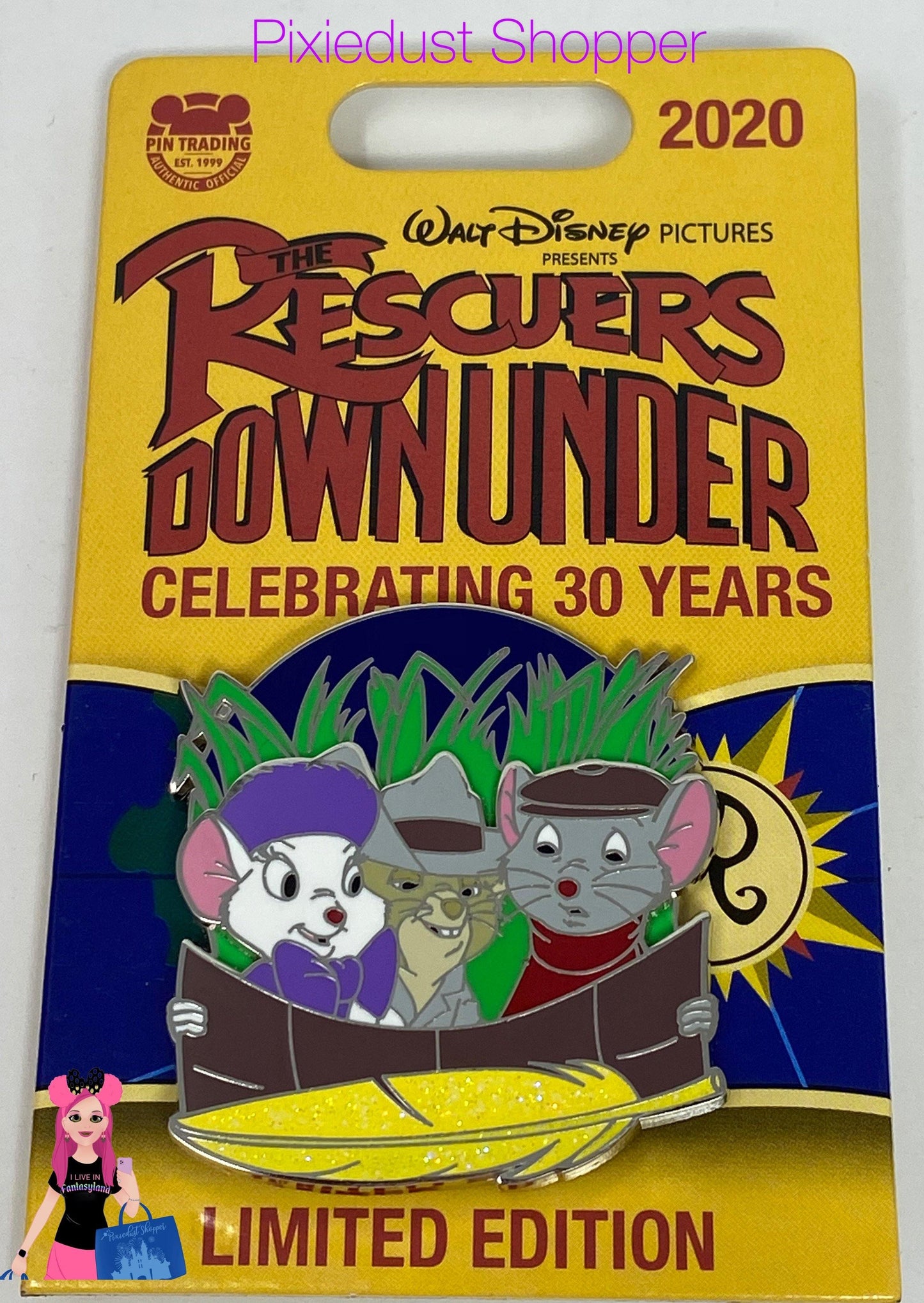 Disney Rescuers Down Under Celebrating 30 Years Bianca Bernard Pin LE 4000 - World of Treasures