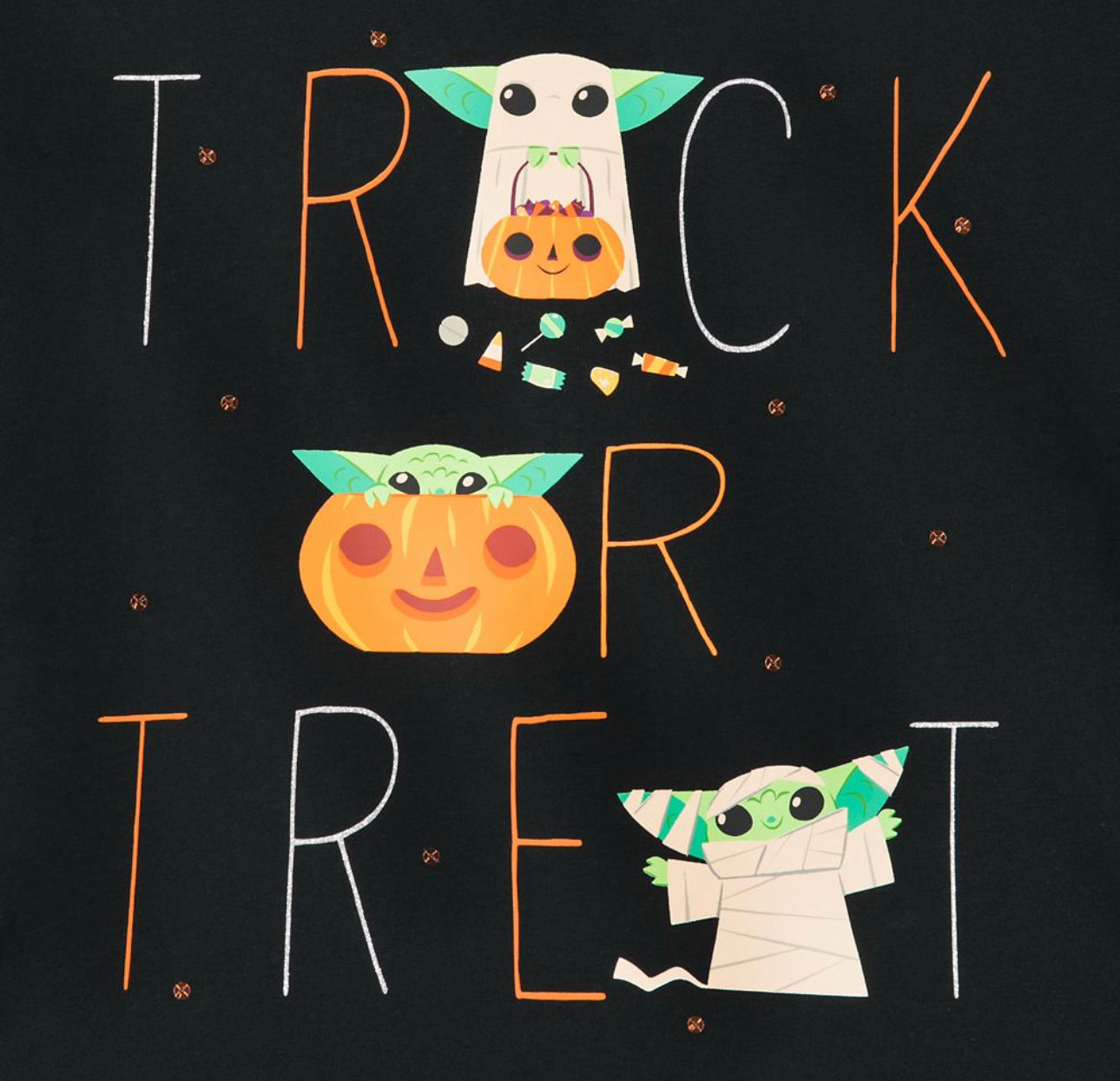 Disney Star Wars Trick or Treat Baby Yoda Grogu Shirt