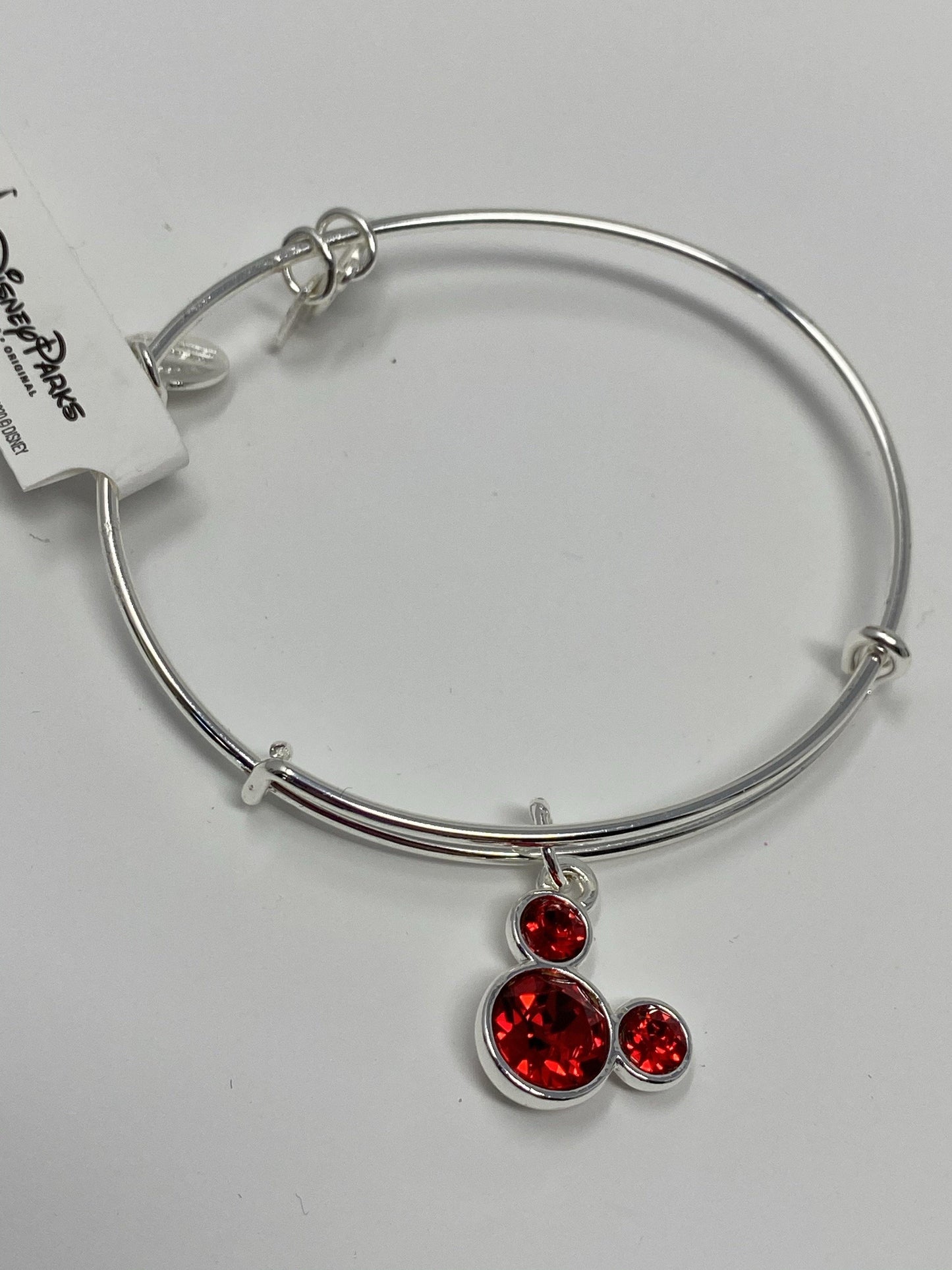 Disney Mickey July Birthstone Silver Alex and Ani Bracelet - World of Treasures