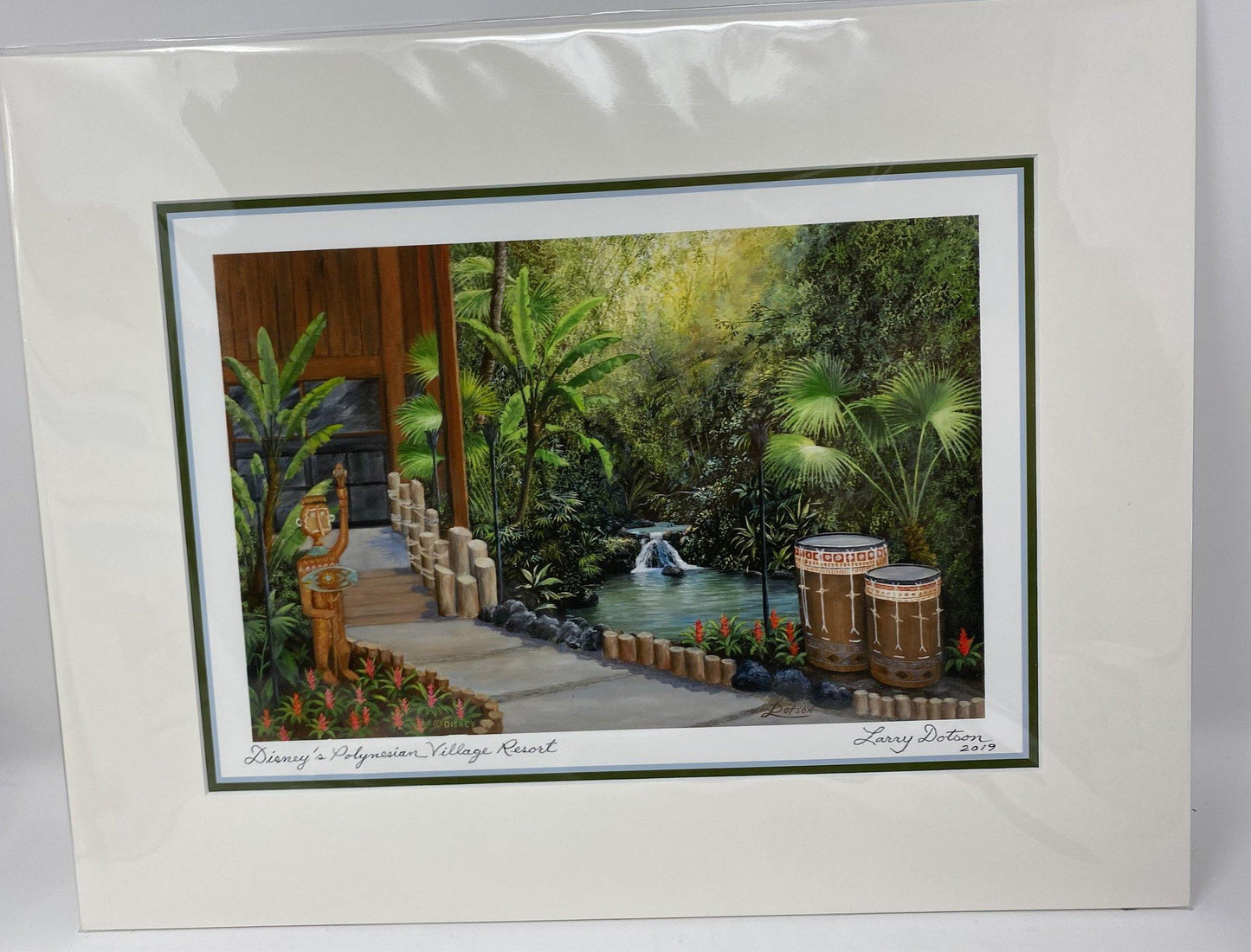 Disney Parks POLYNESIAN RESORT by Larry Dotson 8x10" Matted Print - World of Treasures