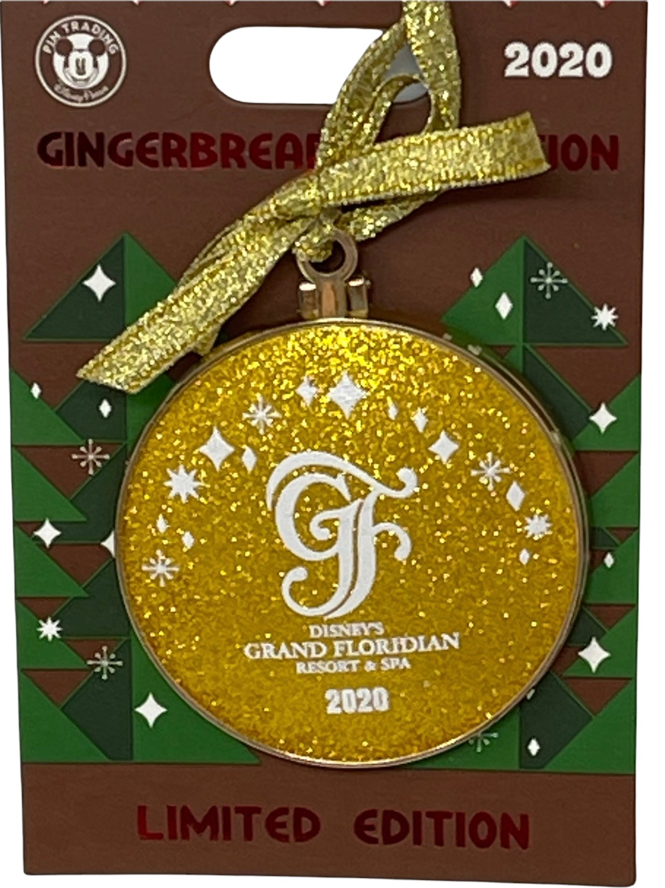 Disney Gingerbread Glitter Ornament Resort Pin-Boardwalk, Contemporary, Polynesi