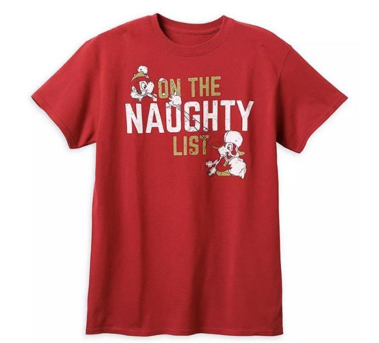 Disney Mens Shirt - Chip And Dale - On The Naughty List - World of Treasures