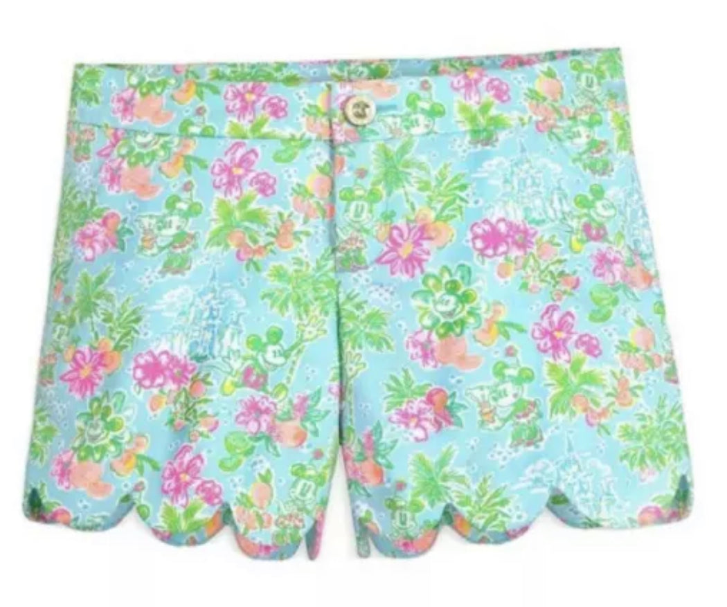 Disney X Lilly Buttercup Scalloped Shorts