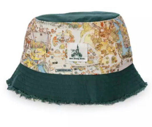 Disney World 50th Anniversary Vault Map Reversible Bucket Hat