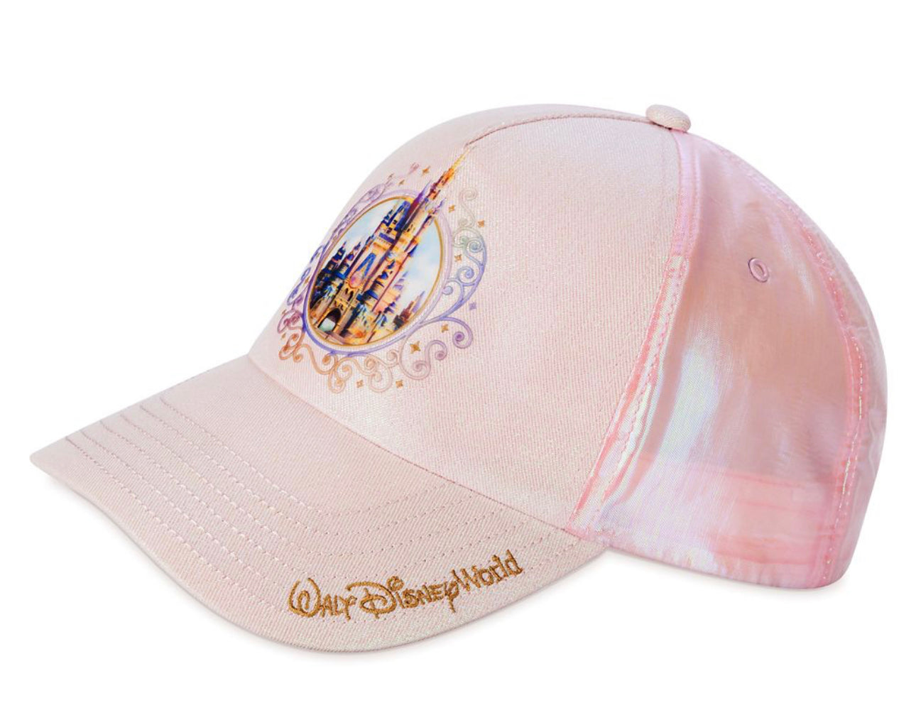 Walt Disney World 50th Anniversary Iridescent Pink Cinderella Castle Hat