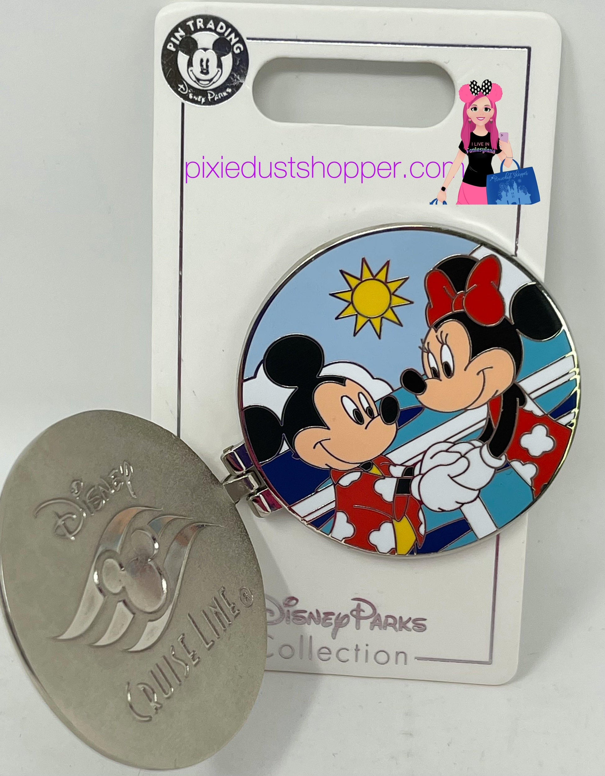 Disney Cruise Line Minnie and Mickey Live to Cruise Porthole Pin - World of Treasures