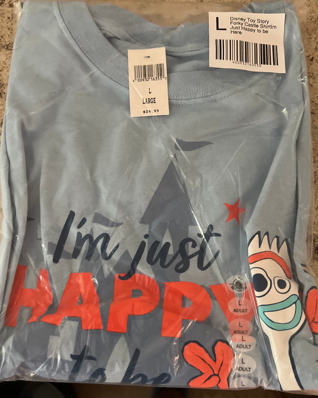 Disney Toy Story Forky Castle Shirt Large