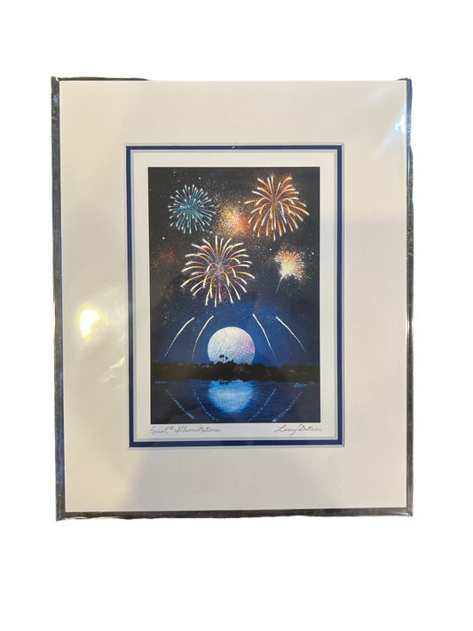 Disney “Epcot Illuminations” 8x10” Matted Print by Larry Dotson