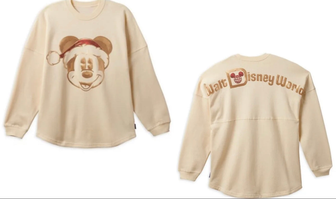 Walt Disney World Sequin Santa Mickey Glitter Spirit Jersey