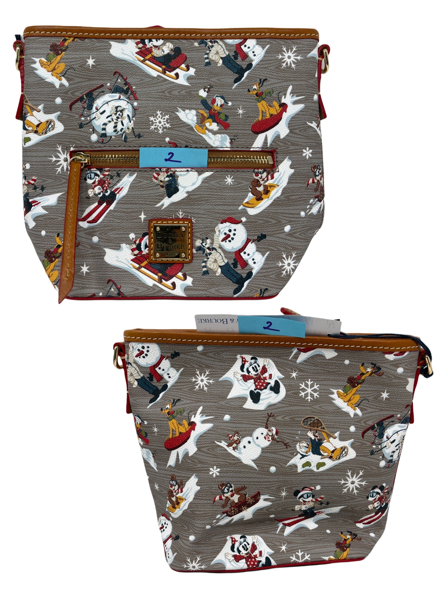 Disney Dooney & Bourke Mickey & Friends Holiday Crossbody Purse-Walts Lodge