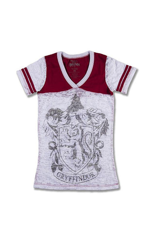 Universal Studios Harry Potter -  Gryffindor Ladies Burnout T-Shirt - World of Treasures